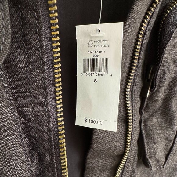 BANANA REPUBLIC BLACK CANVAS VEST SIZE S - Picture 7 of 7